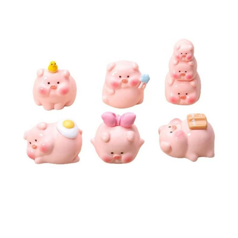 Solid-color stacked little pigs (6 styles)
