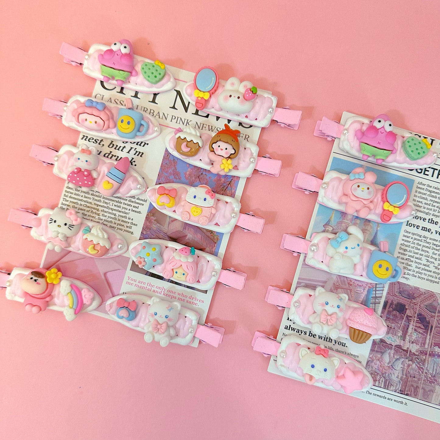 DIY Hair Clip Pink