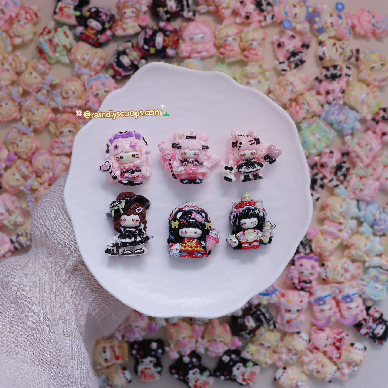 Mixed style cute resin cartoon DIY decorative accessories