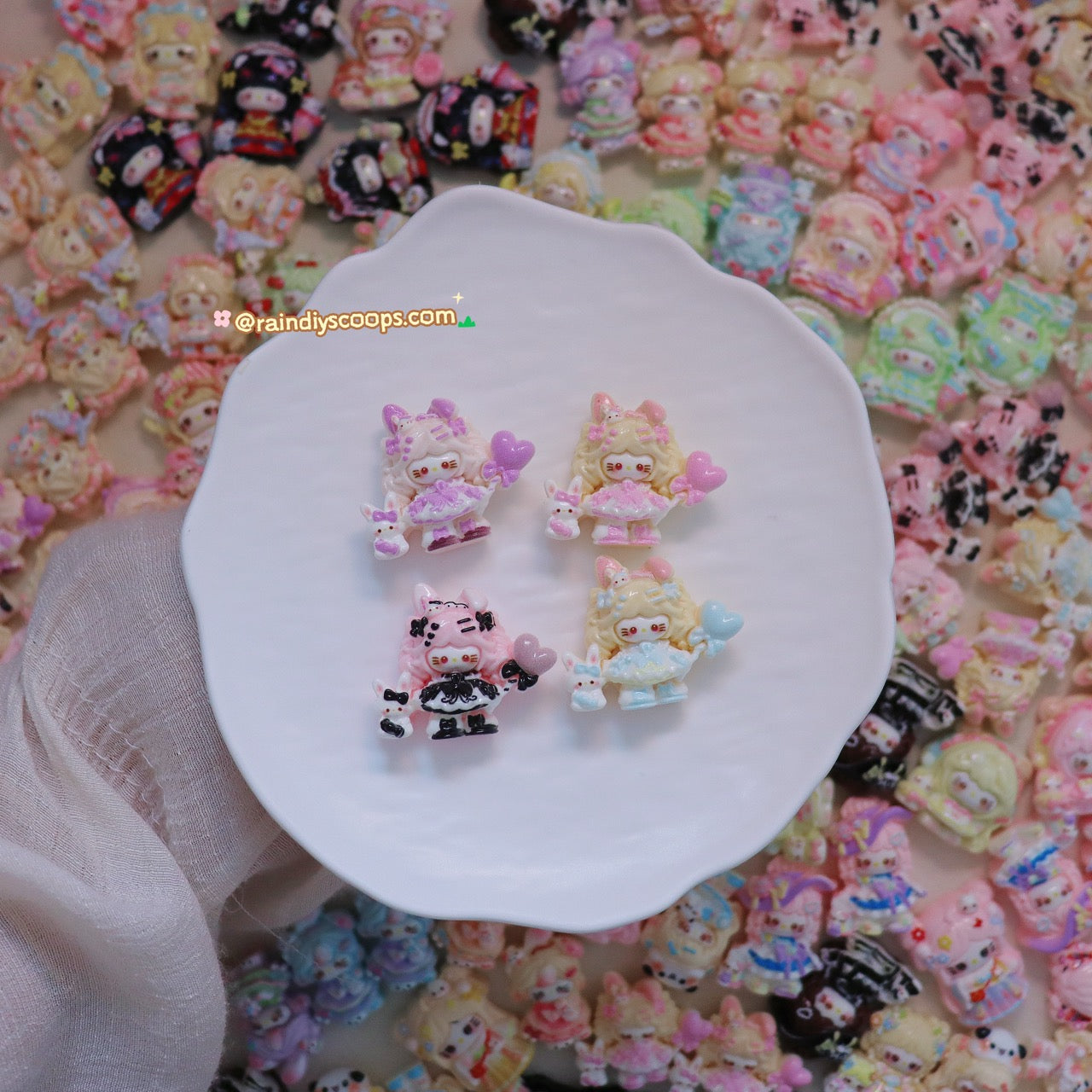 Mixed style cute resin cartoon DIY decorative accessories
