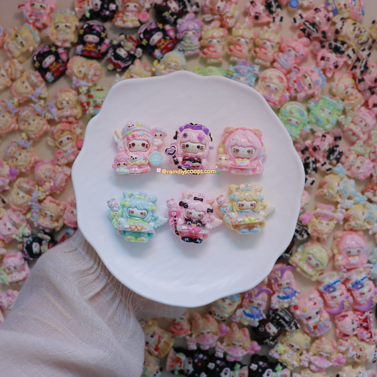 Mixed style cute resin cartoon DIY decorative accessories