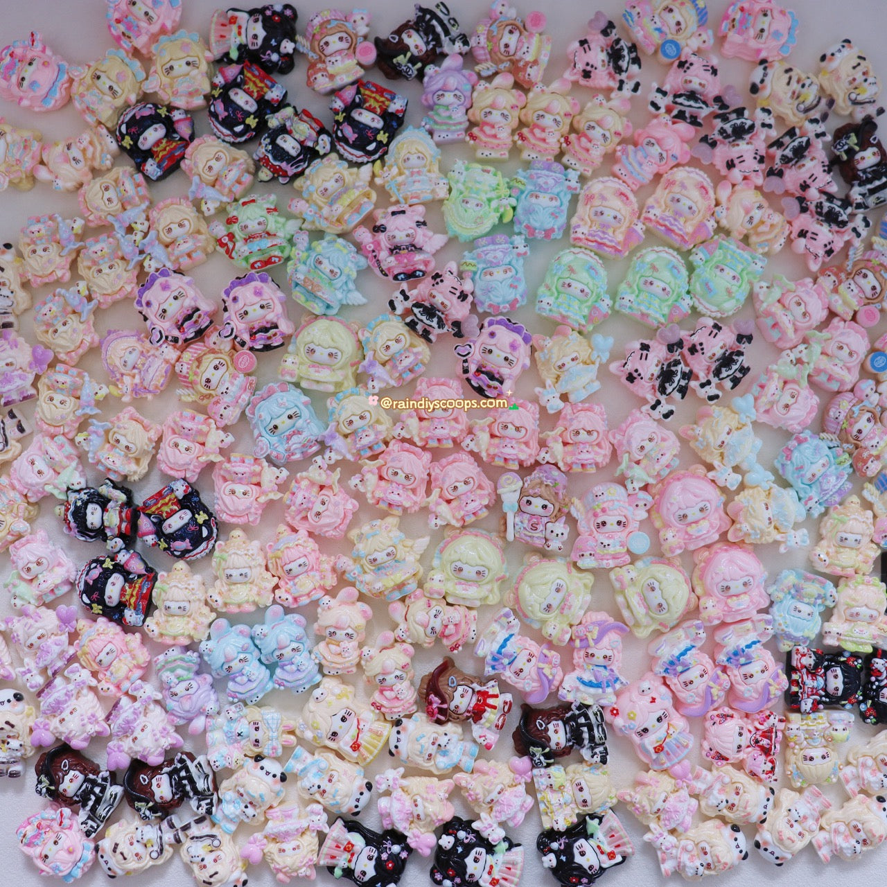 Mixed style cute resin cartoon DIY decorative accessories