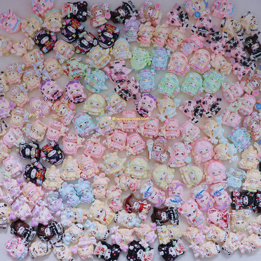 Mixed style cute resin cartoon DIY decorative accessories